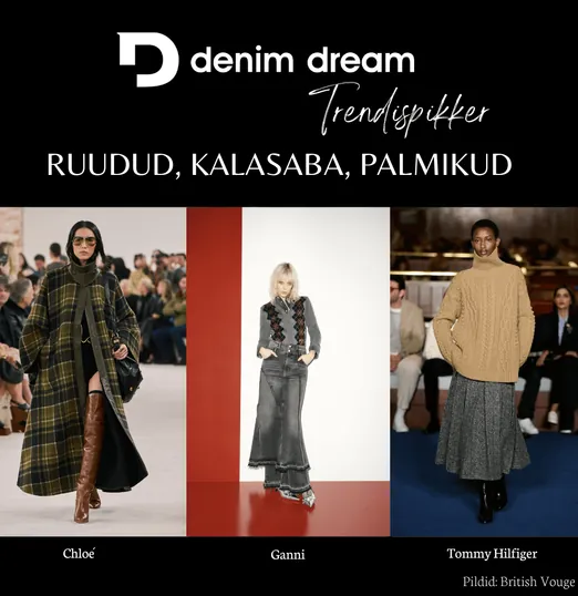 Denim Dream Trendispikker - Ruudud, Kalasaba, Palmikud